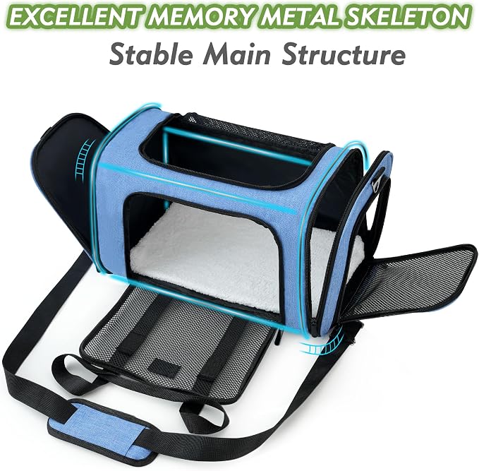 Soundy Large Cat Carrier Dog Carrier Under 25 Lbs, Collapsible Ventilated - Image 2