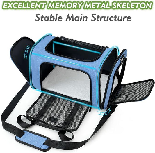 Soundy Large Cat Carrier Dog Carrier Under 25 Lbs, Collapsible Ventilated - Image 2