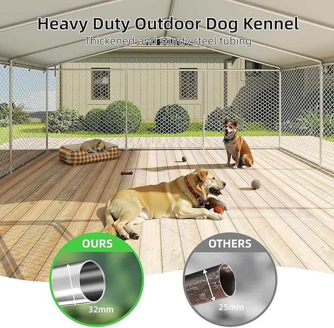 10x10 FT Outdoor Dog Kennel Outside - Image 3