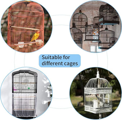 Daoeny Universal Bird Cage Cover, Adjustable Parrot Nylon Airy Soft Mesh Net - Image 5