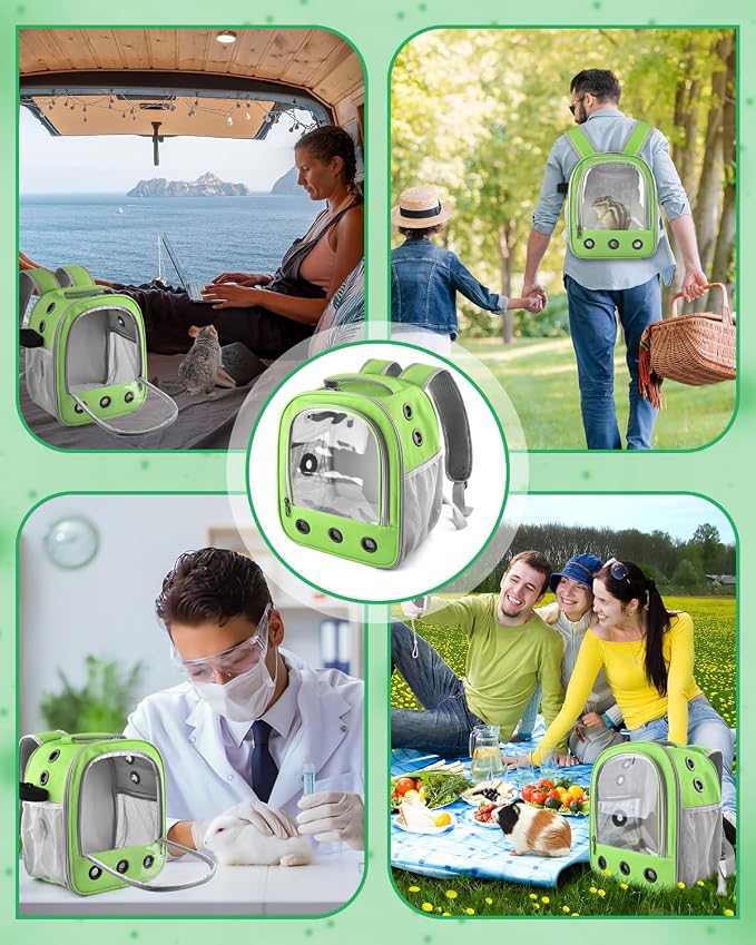 Guinea Pig Carrier Backpack, Portable Rabbit Travel Carring Bag - Image 6