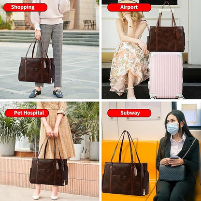 Stylish Dog Purse Carrier, Leather Pet Carrier Bag - Image 5