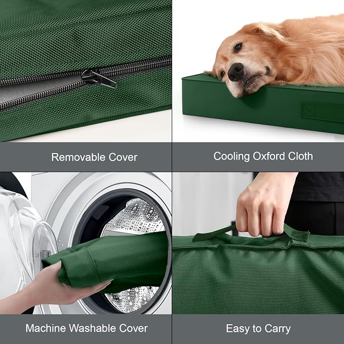 Outdoor Dog Bed for Medium Dogs, Waterproof Dog Crate Mat Orthopedic Egg Crate - Image 6