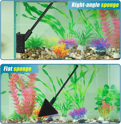 AQUANEAT Small Fish Tank Cleaner, Aquarium Cleaning Tools, 3 in 1 Glass Cleaner - Image 4