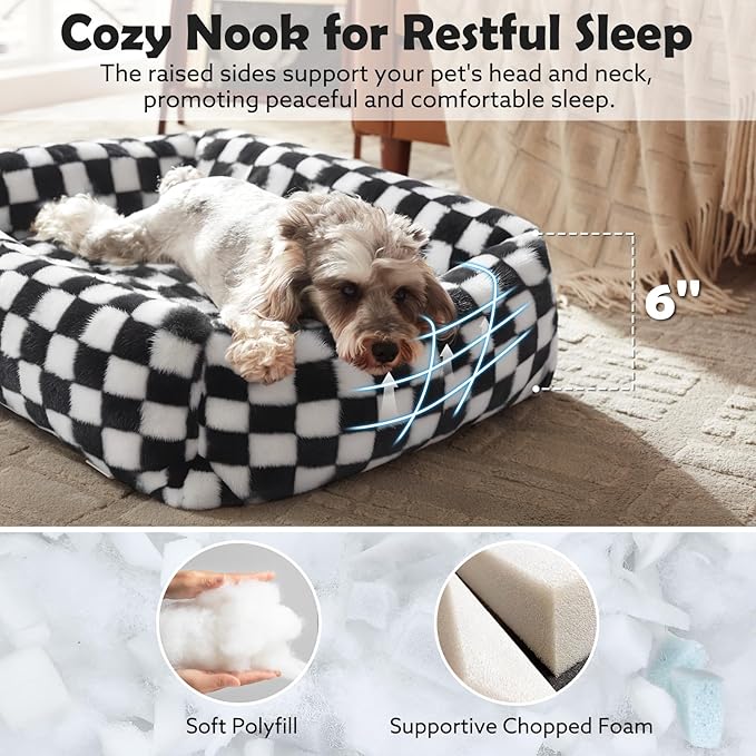 JOEJOY Small Dog Bed for Small Dogs, Rectangle Washable Orthopedic Corduroy - Image 3