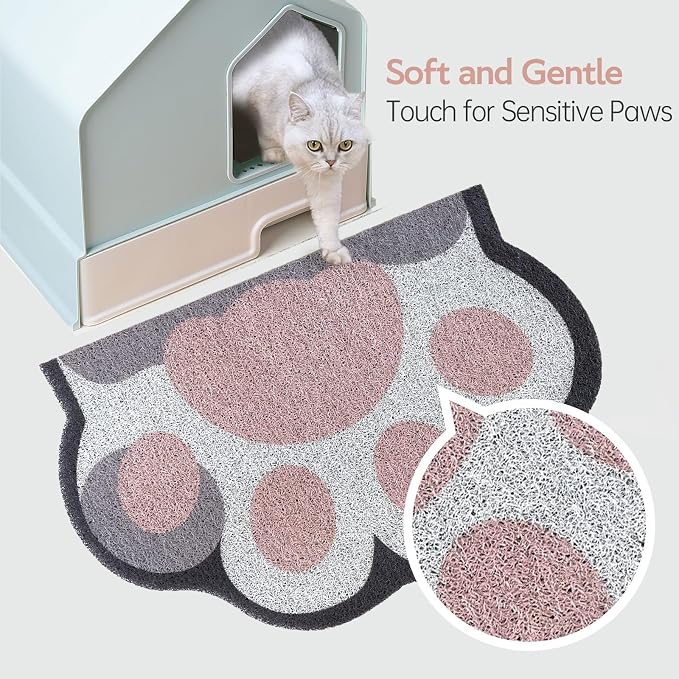 Cute Cat Litter Mat 24”x16”, Litter Box Mat, Litter Trapping Mat, Soft on Kitty - Image 6