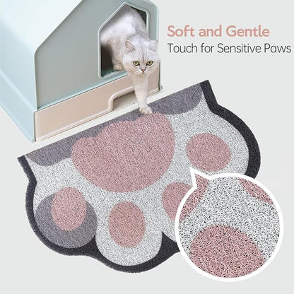 Cute Cat Litter Mat 24”x16”, Litter Box Mat, Litter Trapping Mat, Soft on Kitty - Image 6