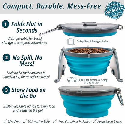 Loving Pets - Bella Roma Portable Travel Dog Bowl Collapsible Dog Food & Water - Image 2