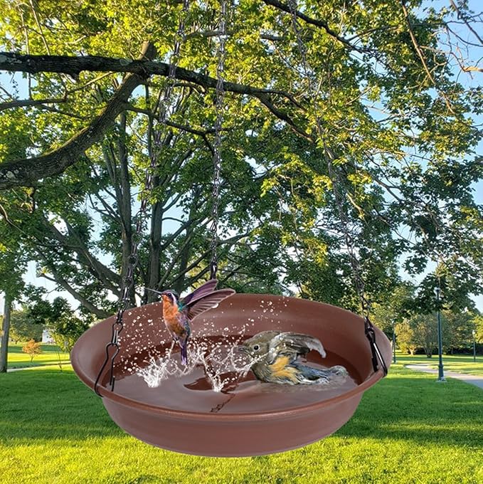 Hanging Bird Bath for Outside, VUWEZ Hanging Birdbath & Bird Feeder for Outdoors - Image 7