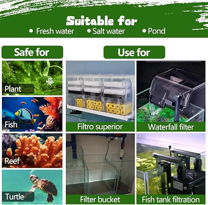 Aquarium Filter Floss 12 * 72 Inches, Dual Density Aquarium Filter Pad - Image 6