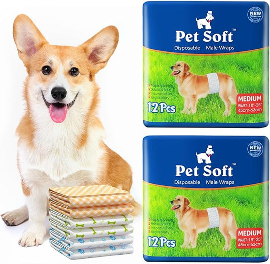 Pet Soft Disposable Male Dog Wraps by PetSoft