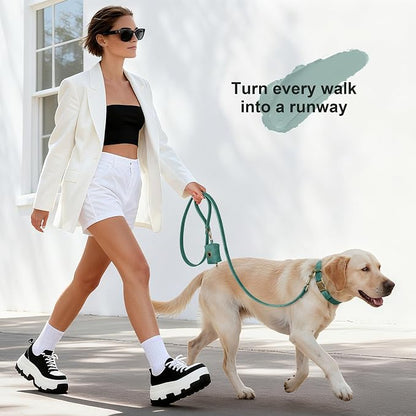 Didog Soft PU Leather Dog Collar, Stylish Quick Released Dog Collar - Image 4