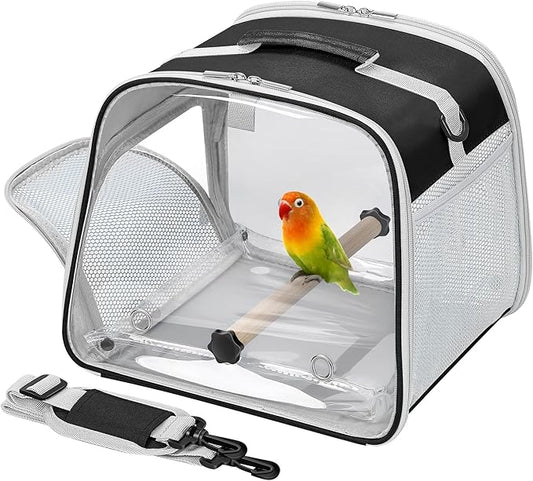 Suertree Small Bird Carrier, Large Window Travel Cage by Suertree