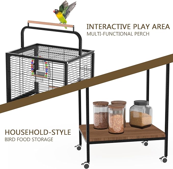 Bird Wrought Iron Cage, Home Style Detachable Travel Birdcage - Image 5
