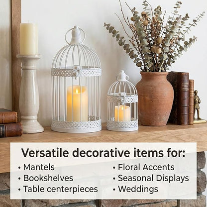 Vela Lanterns Bird Cage Decor Candle Holder Lantern Decorative Wedding Table - Image 7