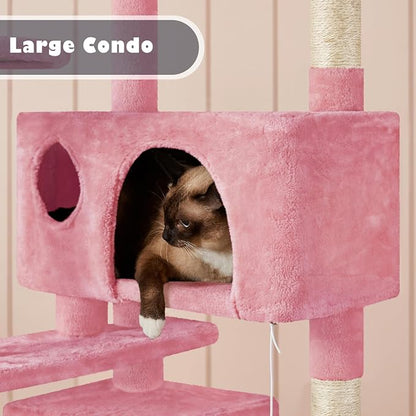 Yaheetech 54in Cat Tree Tower, Dangling Balls Cat Play House - Image 5