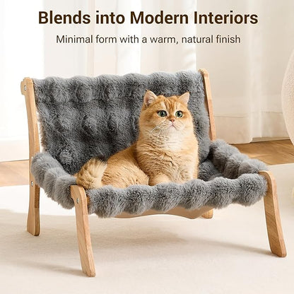 Solid Wood Cat Couch Bed for Indoor Cats, Modern Cat Sofa - Image 8