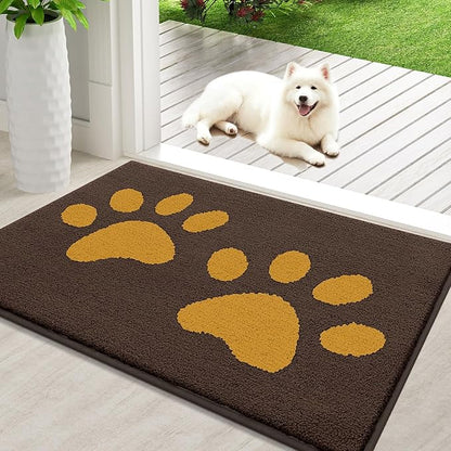 Buganda Dog Door Mat for Muddy Paws, Absorbent Dirt Trapper Washable Indoor by Buganda