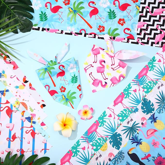 100 Pcs Dog Bandanas Bulk Hawaiian Dog Bandanas Summer 3 Sizes Washable - Image 4