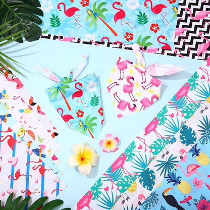 100 Pcs Dog Bandanas Bulk Hawaiian Dog Bandanas Summer 3 Sizes Washable - Image 4
