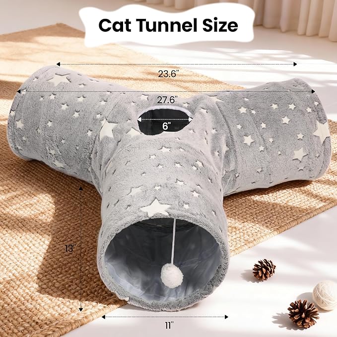 Tempcore 3-Way Collapsible Cat Tunnel Toy - Image 3