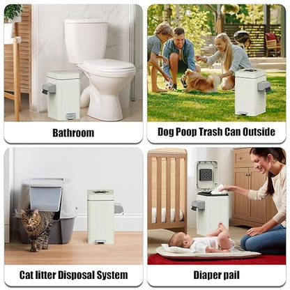 Dog Poop Trash Can for Outside & Indoor, 5L/1.3Gal Small Odor Control Pet Waste - Image 9