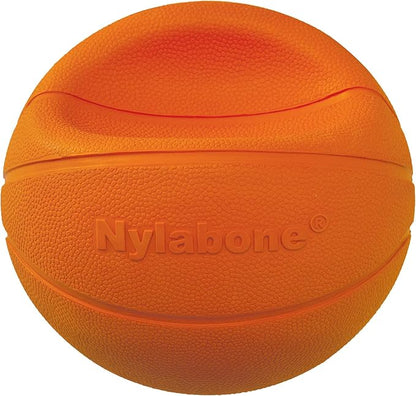 Nylabone Power Play Gripz Felt Basketball Rubber Fetch Toy, Squeaky Ball - Image 9