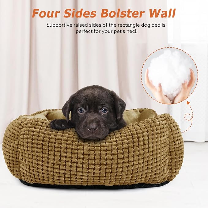MIXJOY Large Dog Bed for Large Medium Small Dogs, Rectangle Washable Orthopedic - Image 2