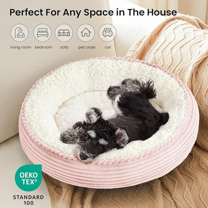 Love's cabin Round Donut Cat and Dog Cushion Bed, 25in Pet Bed - Image 6