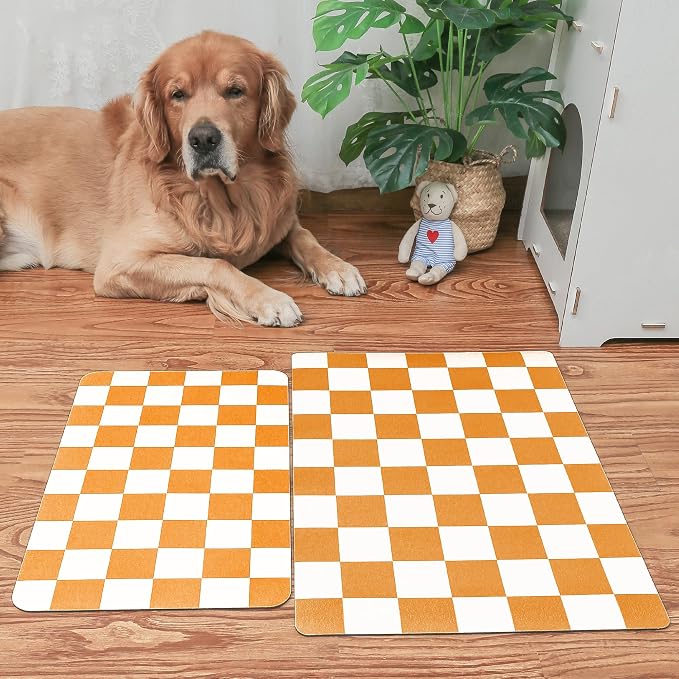 Ralxion Checkered Dog Feeding Mat, Absorbent Mats - Image 7