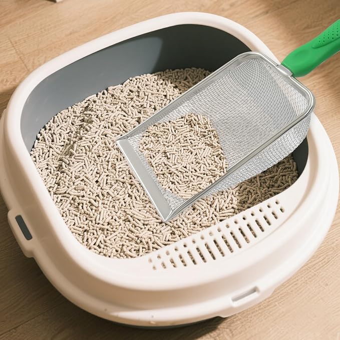 Murtenze Stainless Steel Cat Litter Scoop, Non-Stick Coated Metal Fine Sand - Image 5