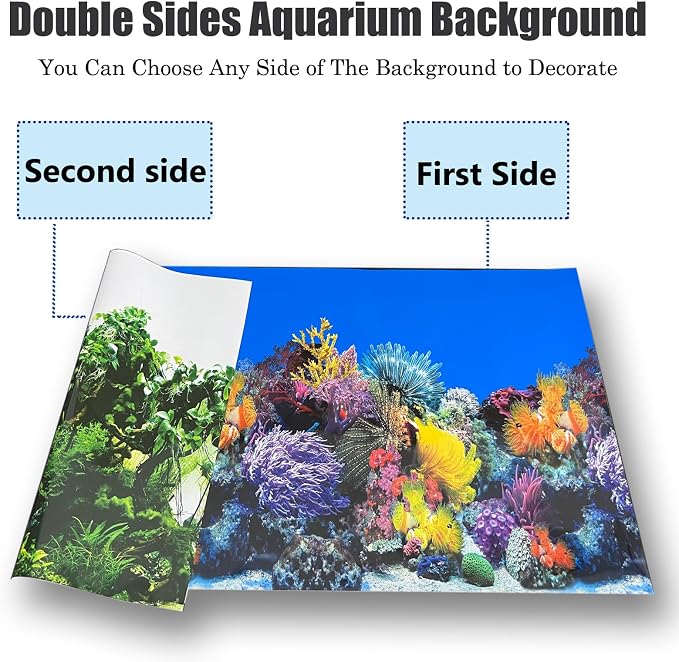 Fish Tank Background Sea Anemone Coral Theme Aquarium Background Poster Fish - Image 6