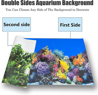 Fish Tank Background Sea Anemone Coral Theme Aquarium Background Poster Fish - Image 6