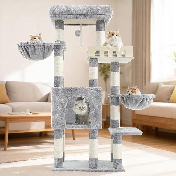 Cat Tree for Indoor Cats Large Adult, Heavy Duty Cat Tree for Large Cats 20 lbs+ - Image 8