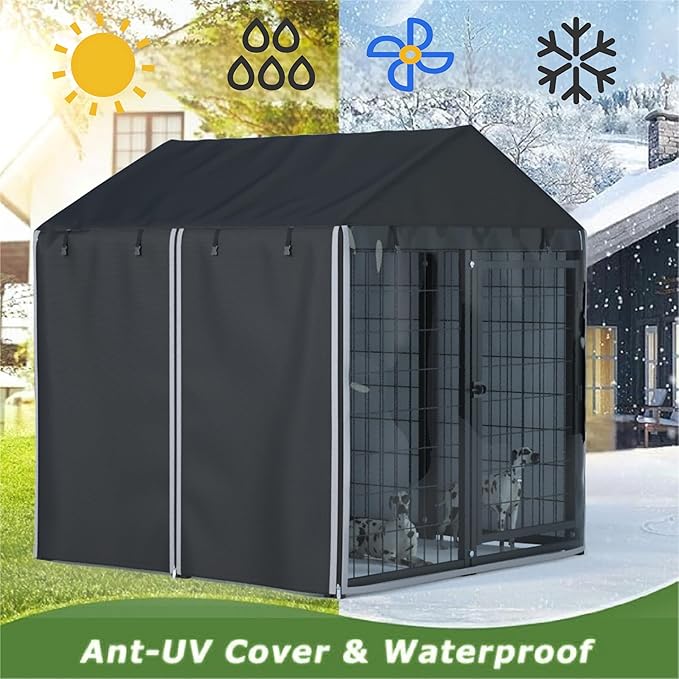 Outdoor Dog Kennel Cover, Full Coverage - Image 5