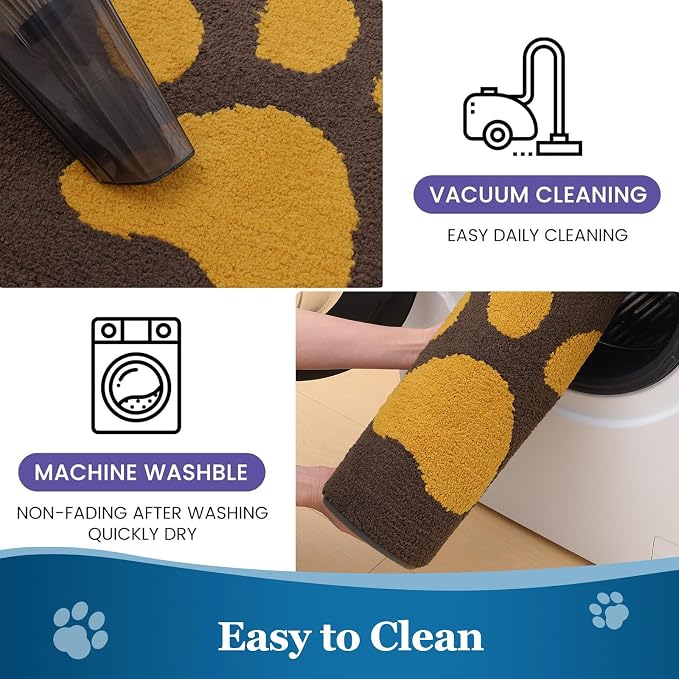 Buganda Dog Door Mat for Muddy Paws, Absorbent Dirt Trapper Washable Indoor - Image 7