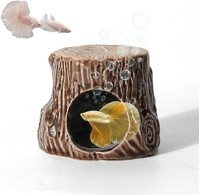 Aquarium Decor Cave Betta Fish Aquarium Accessories Ornaments Hiding Cave by Deapeey