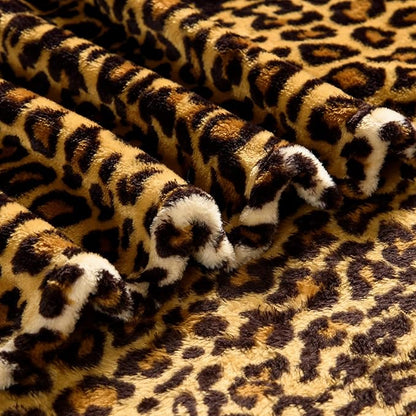 Bnuitland Leopard Print Fleece Flannel Twin Size Blanket, Super Soft 300 GSM - Image 5