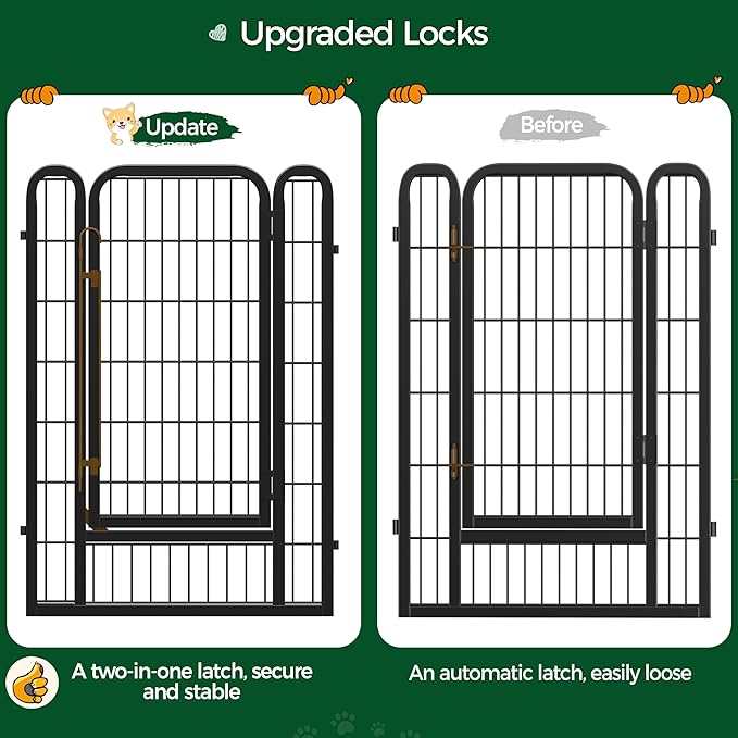 Yaheetech Dog Playpen, 40 inch 8 Panels Dog Pen - Image 8
