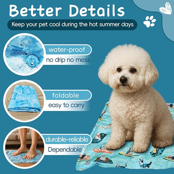 Cooling Pad for Large Dog, Instant Pet Cool Mat, Comfortable Cool Pet Mat for - Image 2