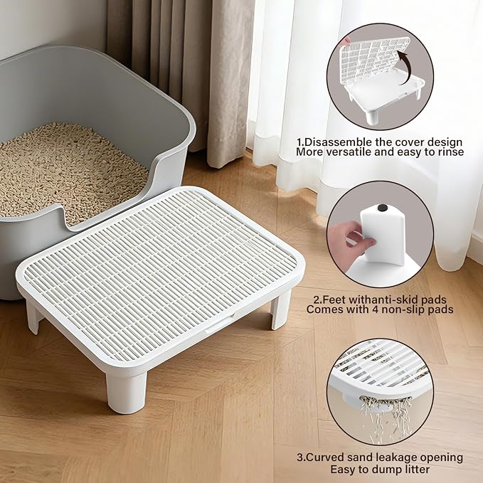 Adjustable Cat Step Ramp, Double Layer Litter Box Step - Image 2