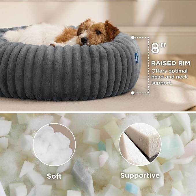 Bedsure ComfyFleece™ Donut Small Dog Bed - Image 2