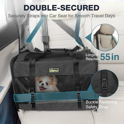 Small Dog Carrier for Puppies, Cat Carrier Soft, Foldable Travel Bag, Fits Pets - Image 2