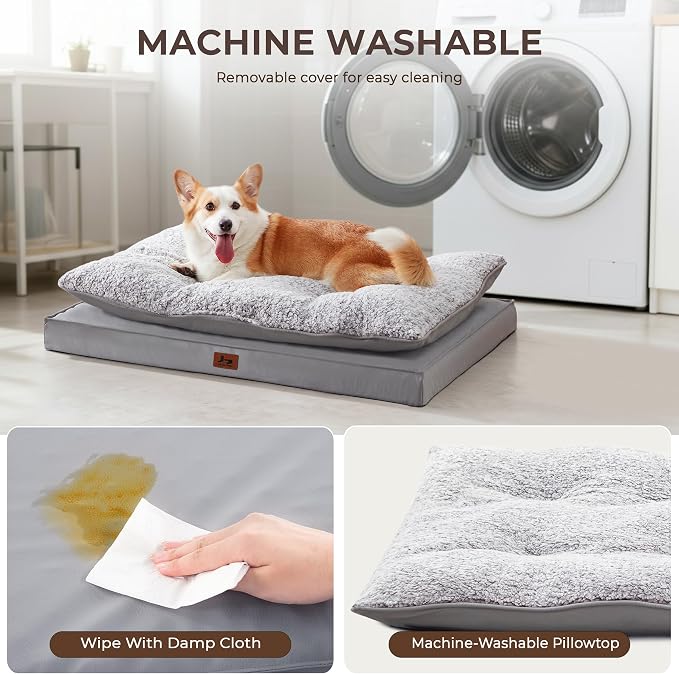 2-Pack Waterproof Dog Bed Medium Size Dogs, Plush Cushion & Orthopedic - Image 8