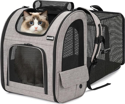 Pecute Cat Backpack Carrier XL, ExpandablePet Backpack by pecute