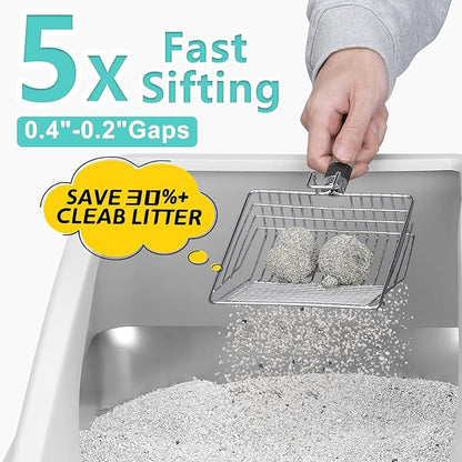 Stainless Steel Litter Box | XL Enclosed Cat Litter Boxes - Image 5