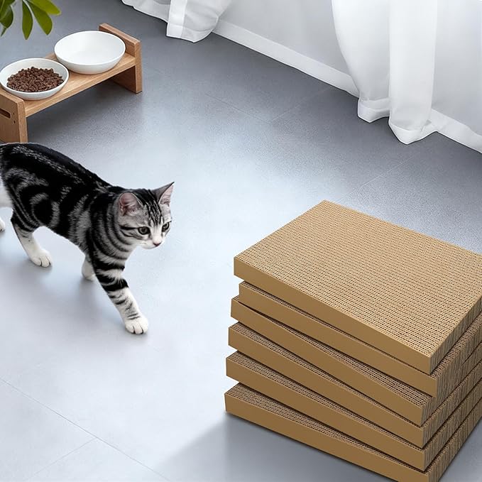 AGYM Cat Scratchers 6 Packs Refill Cat Scratching Pad Cardboard - Image 7