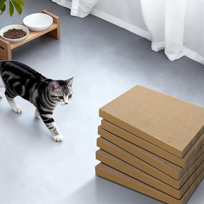 AGYM Cat Scratchers 6 Packs Refill Cat Scratching Pad Cardboard - Image 7