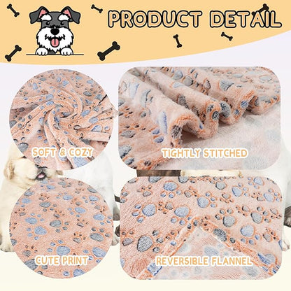 Rezutan 1 Pack 3 Blankets for Dogs, Dog Blanket for Small Pet Cat, Premium Soft - Image 2