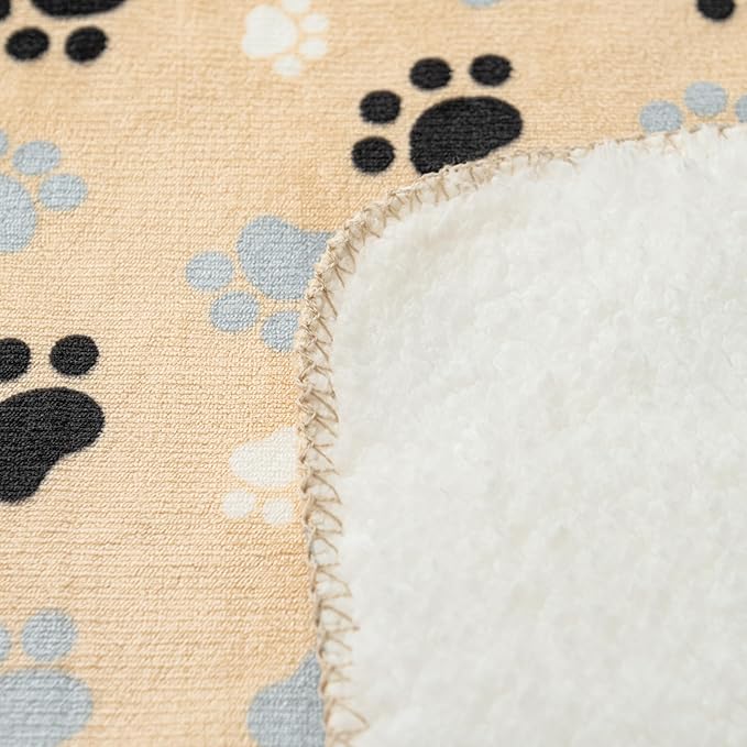 Dog Blankets Waterproof Pet Blanket Paw Printing Super Soft Warm Fluffy - Image 4